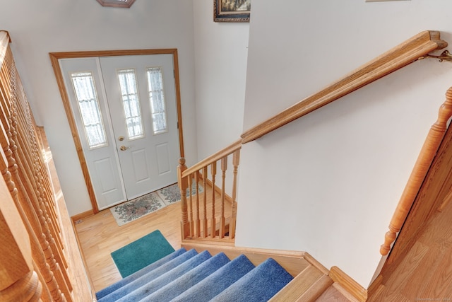 entrance foyer with wood-type flooring