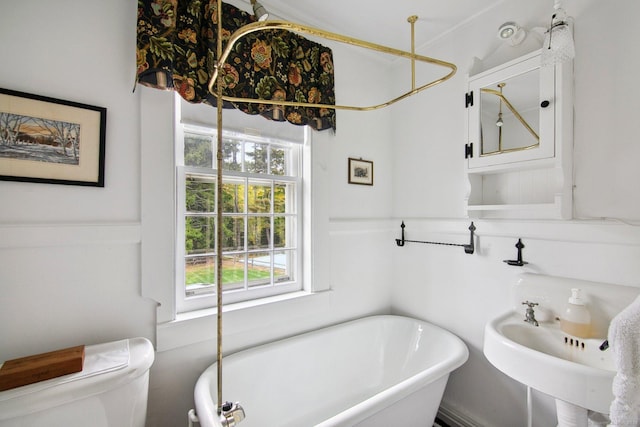 66 Artillery Rd, Middlebury, CT 06762 - full bath featuring a soaking tub, plenty of natural light, and toilet