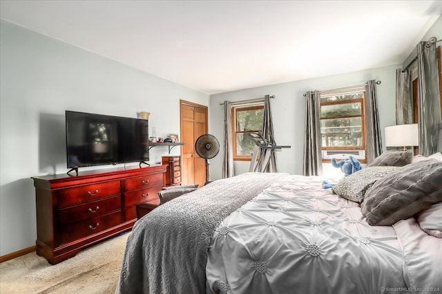 view of carpeted bedroom