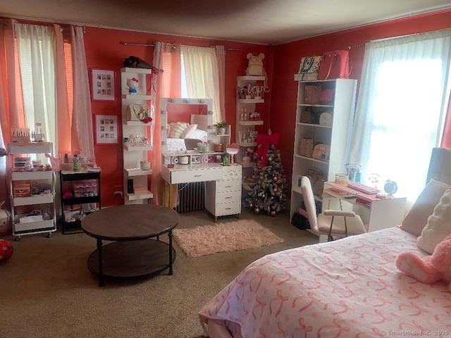 view of carpeted bedroom