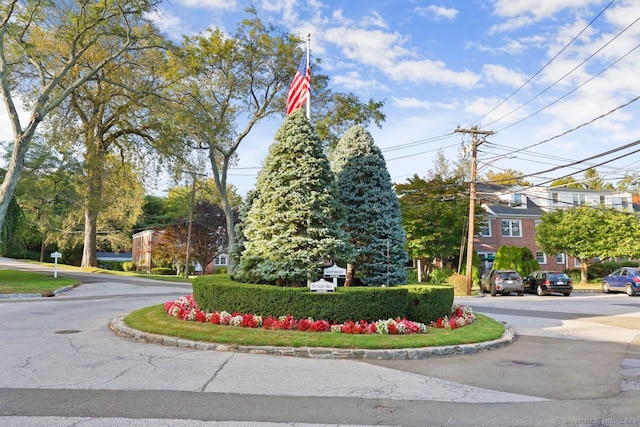 view of community sign