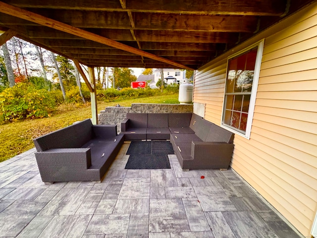 view of patio / terrace featuring an outdoor living space