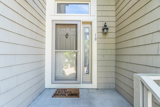 view of doorway to property