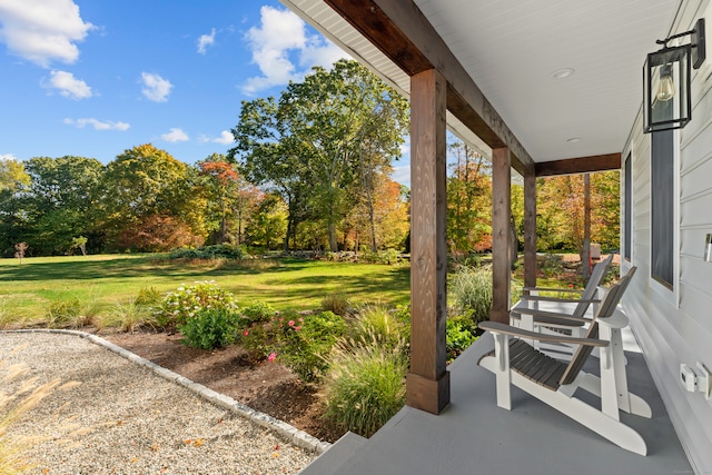 view of patio / terrace with a porch