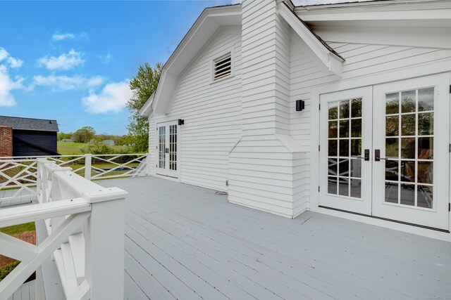 429 Chestnut Land Rd, New Milford, CT 06776 - wooden deck featuring french doors