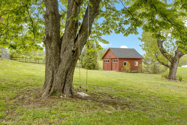 429 Chestnut Land Rd, New Milford, CT 06776 - view of yard featuring an outbuilding and fence