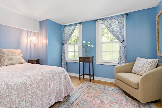 bedroom featuring wood-type flooring