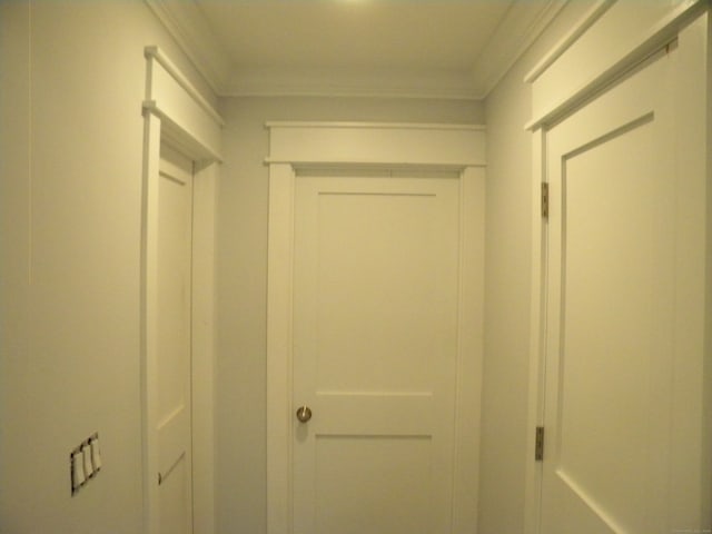 hall with crown molding