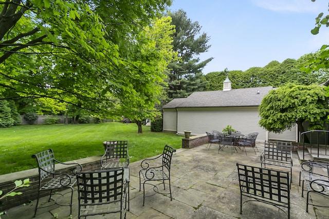 91 Open Gate Ln, Fairfield, CT 06890 - view of patio featuring outdoor dining space