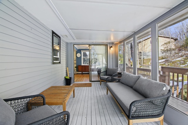 view of sunroom / solarium