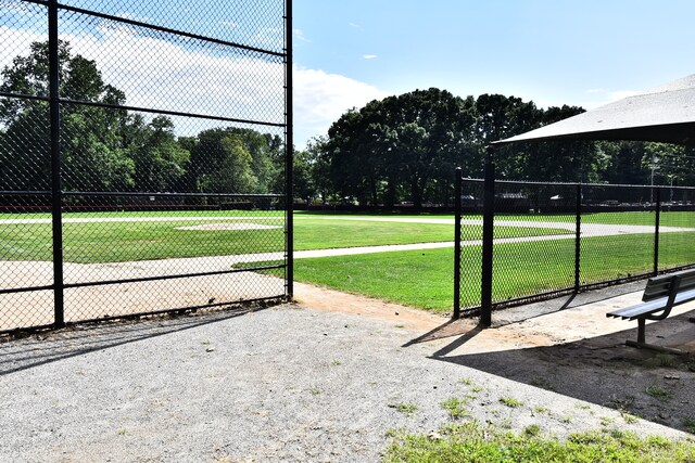 view of community featuring a lawn