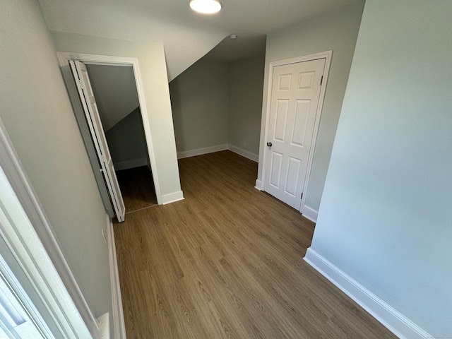 hallway featuring hardwood / wood-style floors