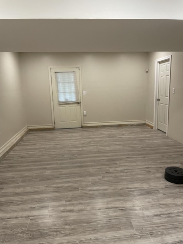 interior space featuring wood-type flooring