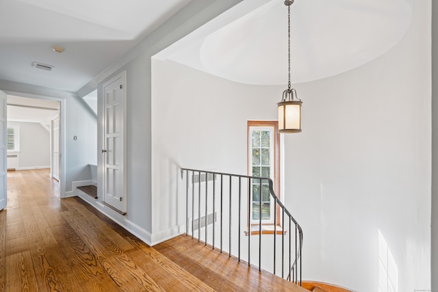 hallway featuring hardwood / wood-style floors