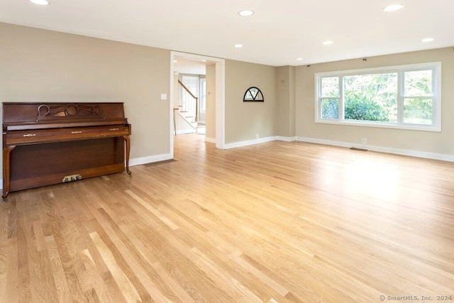 interior space featuring light wood-type flooring