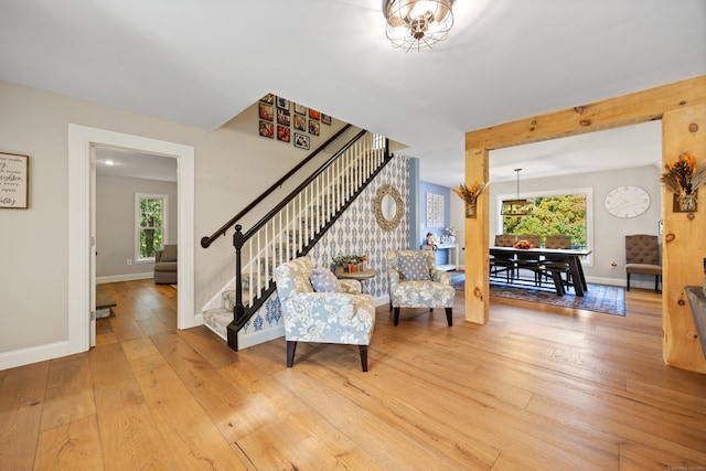 interior space featuring hardwood / wood-style flooring and a wealth of natural light