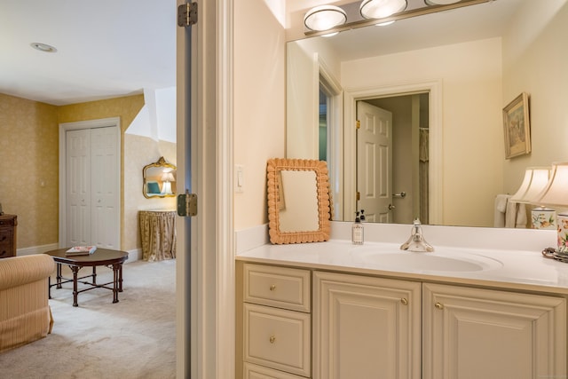 bathroom with vanity