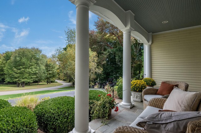 view of patio / terrace with a porch