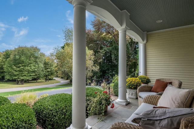 view of patio / terrace featuring a porch