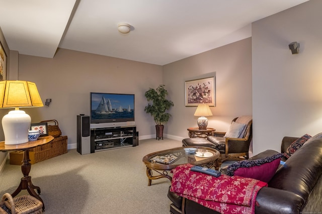 view of carpeted living room