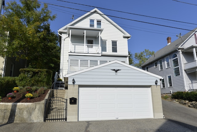 front of property with a balcony