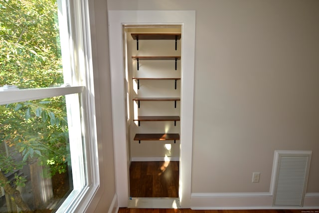 interior space featuring hardwood / wood-style flooring