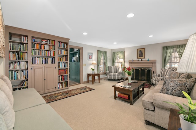 view of carpeted living room