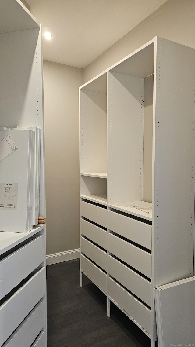 107 N Hollow Rd, Hartland, CT 06027 - walk in closet with dark wood finished floors