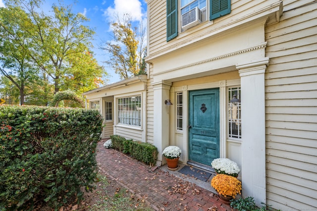 property entrance with cooling unit