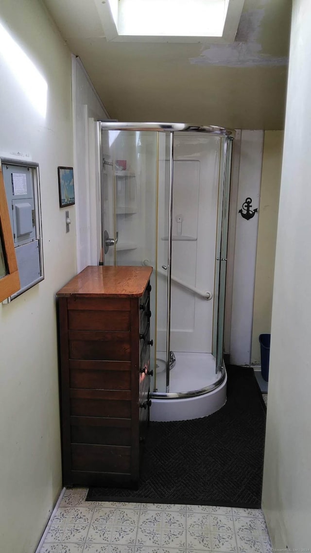 bathroom with an enclosed shower