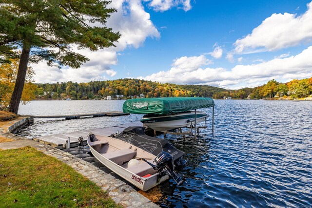 538 Wheelers Pt, Winchester, CT 06098 - dock featuring a wooded view and a water view