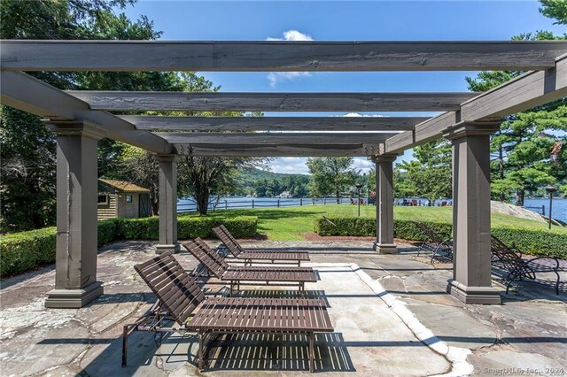 538 Wheelers Pt, Winchester, CT 06098 - view of patio / terrace featuring a pergola