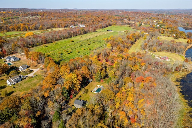 bird's eye view featuring a rural view