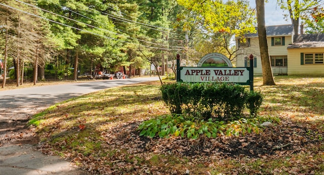 view of community sign