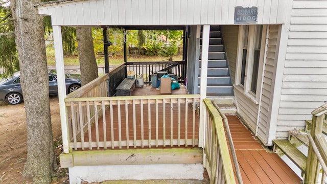 view of wooden deck