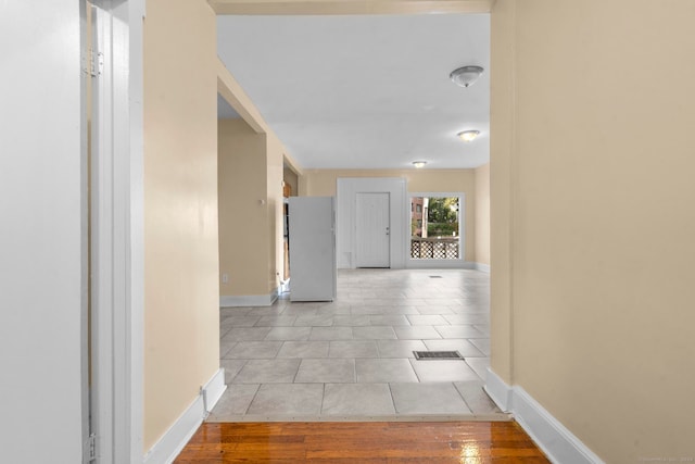 hallway featuring light hardwood / wood-style floors