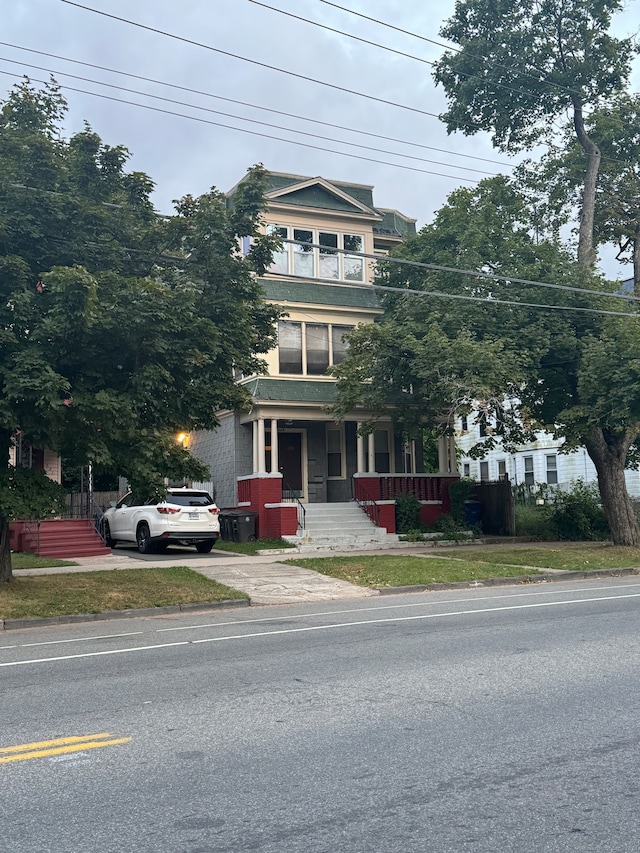 view of front of home with a porch