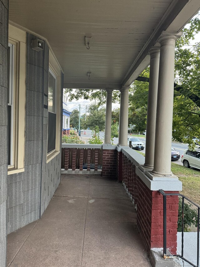 view of patio featuring covered porch