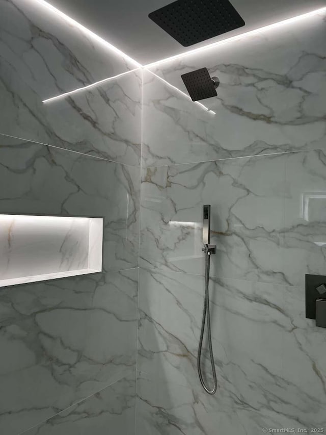 144 Hawks Hill Rd, New Canaan, CT 06840 - full bathroom with a marble finish shower