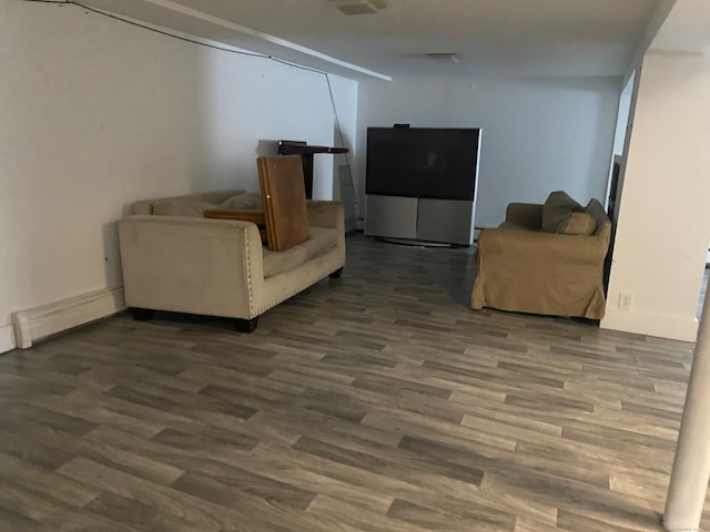 living room featuring hardwood / wood-style floors