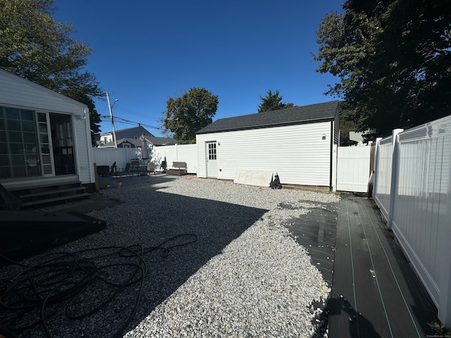 view of yard with a patio area