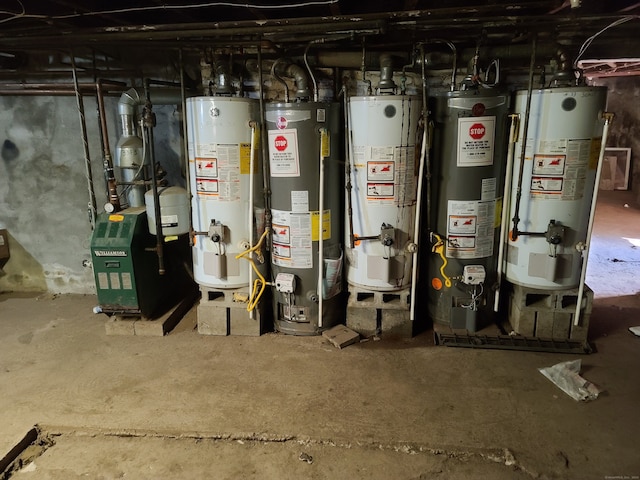 utilities featuring gas water heater