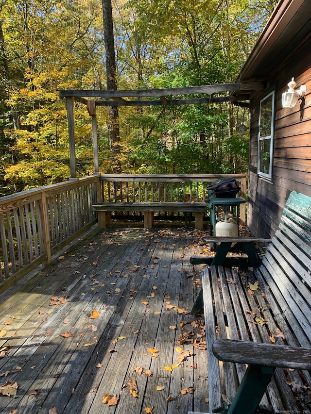 view of wooden deck