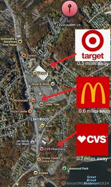 222 Judith Ln Unit 5, Waterbury, CT 06704 - aerial map of property and surrounding area