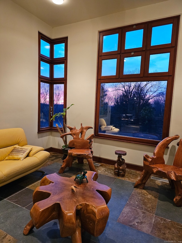 sitting room featuring plenty of natural light