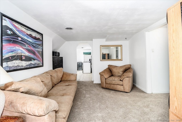 view of carpeted living room