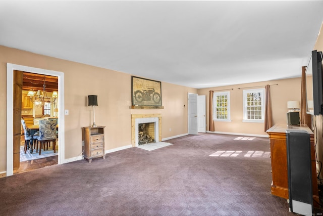 view of carpeted living room