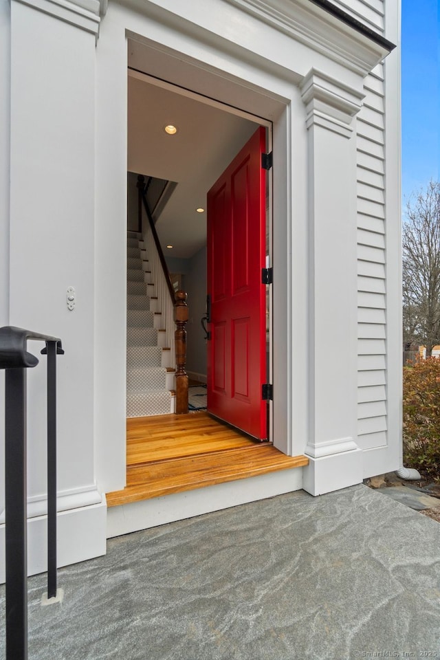 view of doorway to property