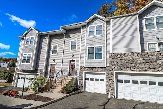 view of property with a garage