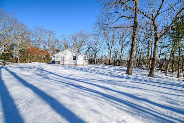 view of snowy yard